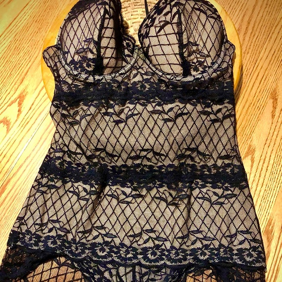Black Teddy with Jacket, never worn! Lovely Lace. - Picture 1 of 7